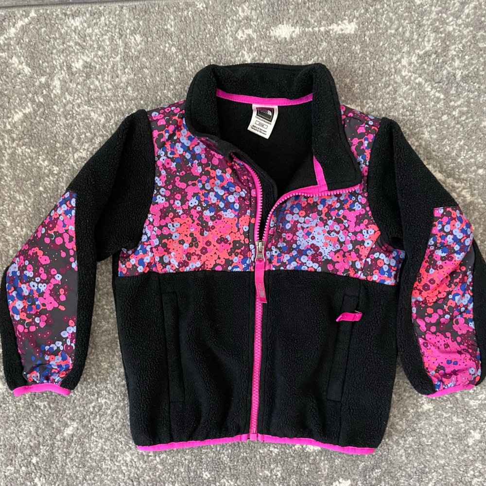 North Face Fleece Full Zip Coat Size 3T